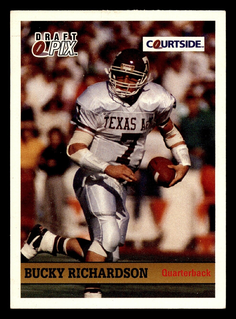 1992 Courtside Draft Pix #66 Bucky Richardson Football Card Vintage